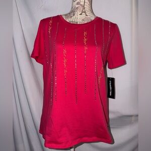 Karl Lagerfeld Vibrant Red Short Sleeve Tee